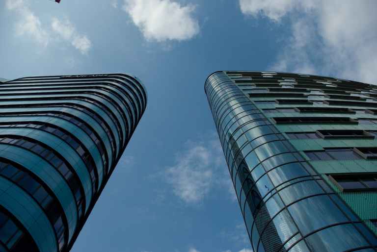 architecture blue sky buildings business